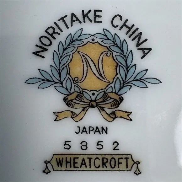 Noritake Wheatcroft Gravy Boat w/ Attached Underplate Vintage China 5852 - Picture 6 of 12